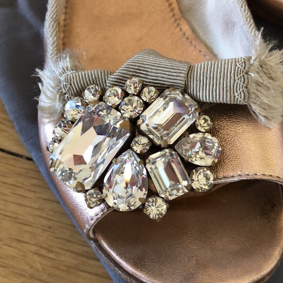 Mui Mui Open Toe Ballet Flat. Sz. 9. Metallic Rose. - Picture 2 of 8